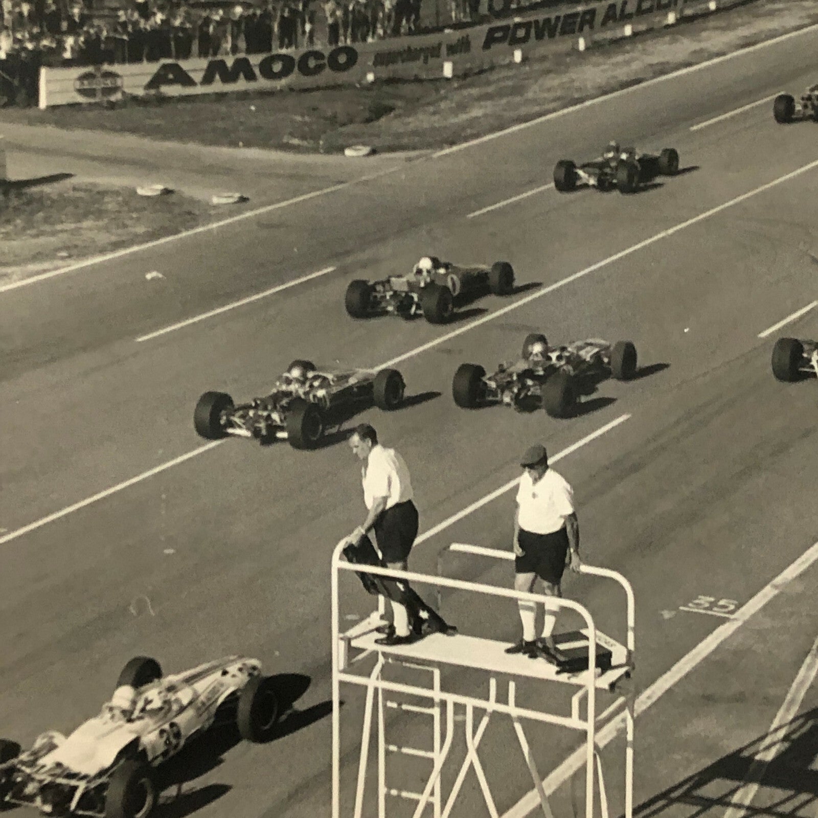 Vintage Racing Car Photo Photograph - Grid Start 