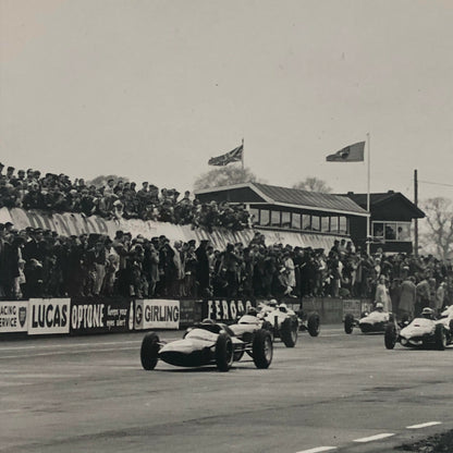 Vintage 1962 Silverstone Trophy Grand Prix Racing Photo Bernard Cahier Jim Clark