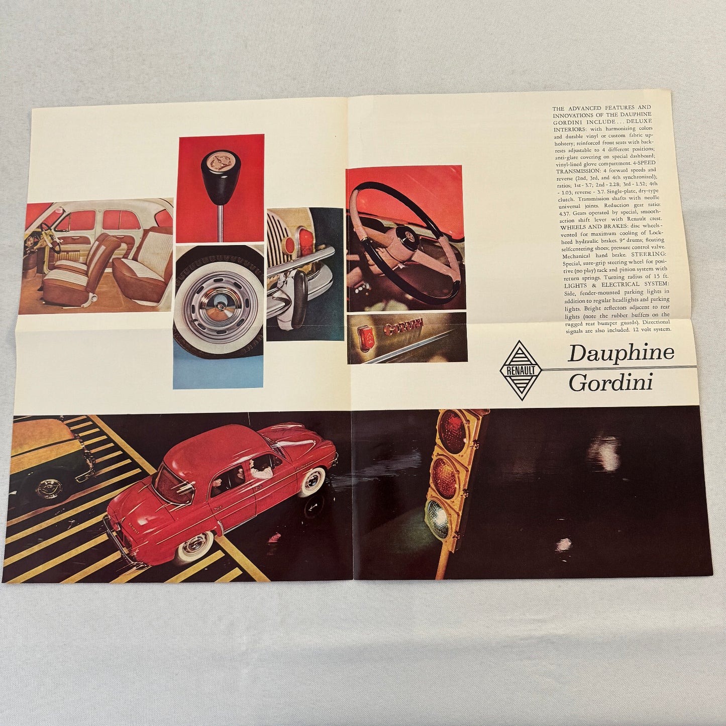 Renault Dauphine Gordini Car Sales Brochure Catalog Advertising Canadian