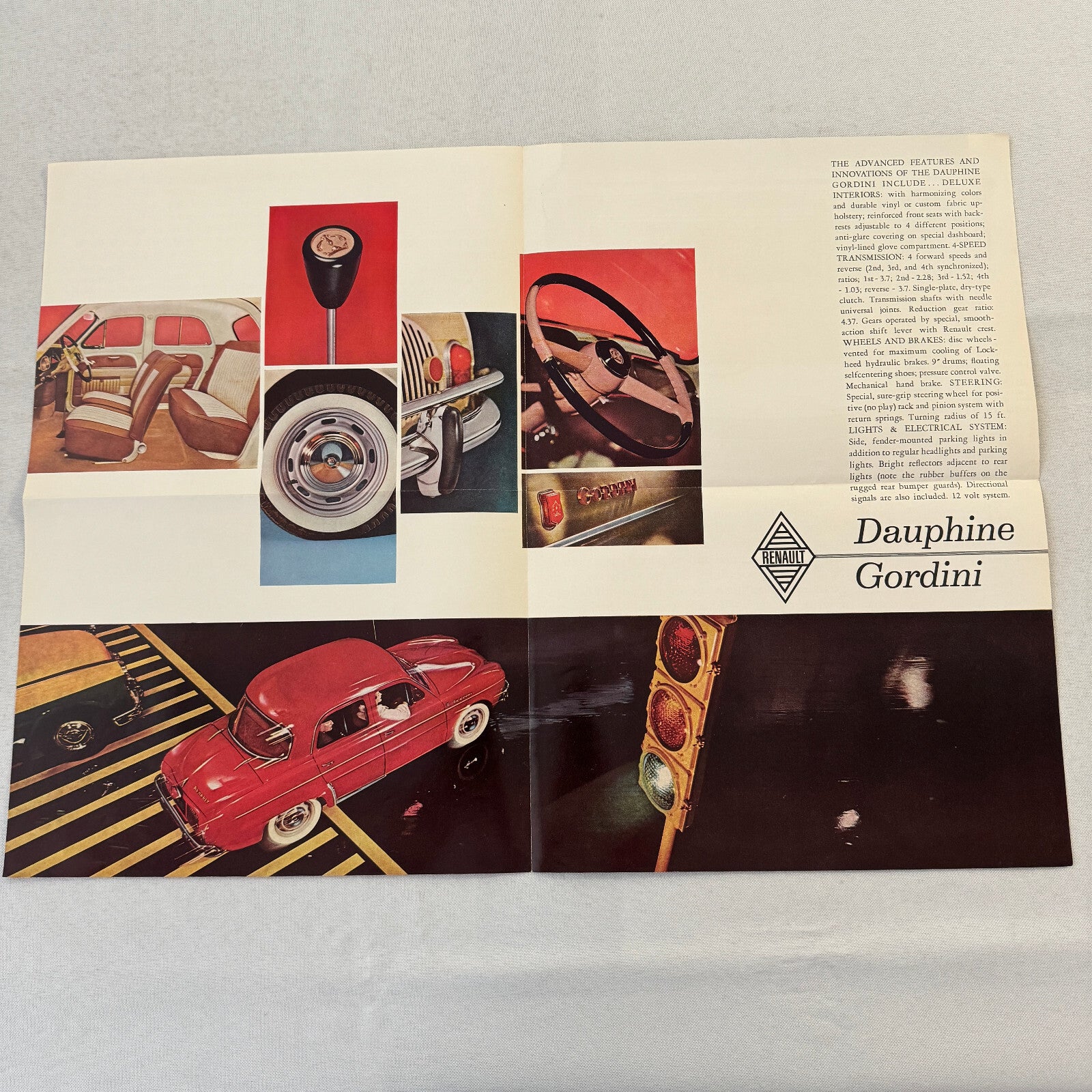 Renault Dauphine Gordini Car Sales Brochure Catalog Advertising Canadian