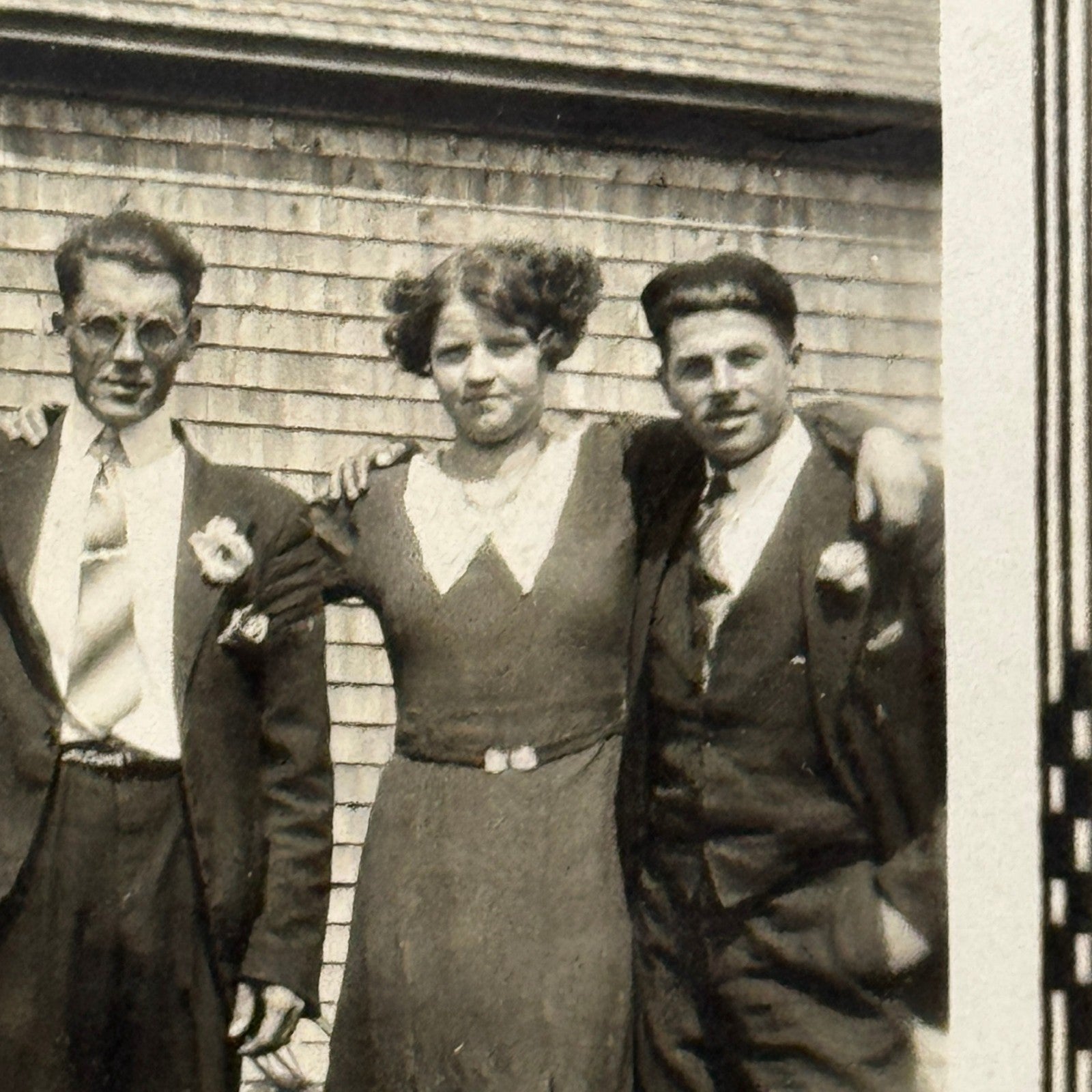 Vintage Photo Photograph Print Teenagers at Prom with Car Quebec Canada