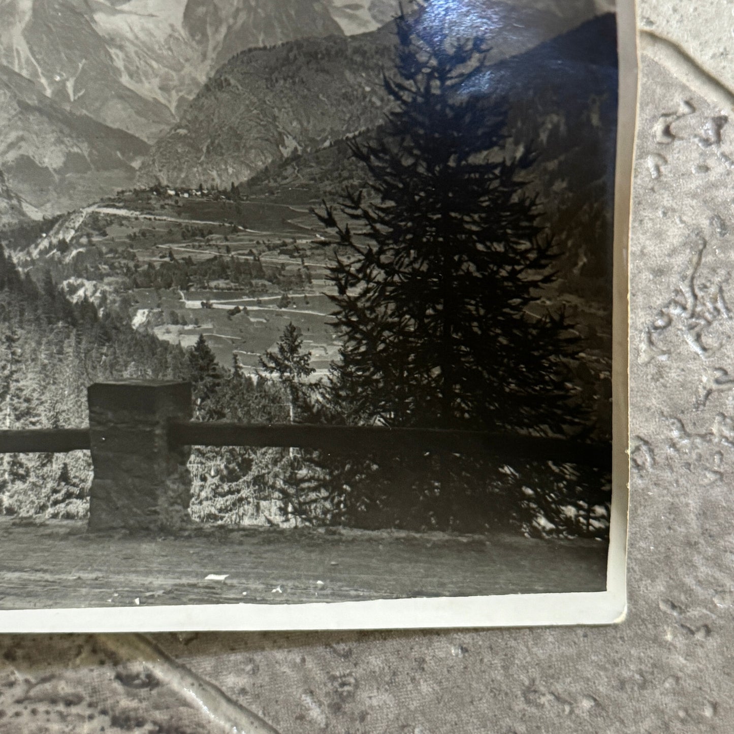 Vintage Photograph Photo Early Automobile Car Men on Mountain Road
