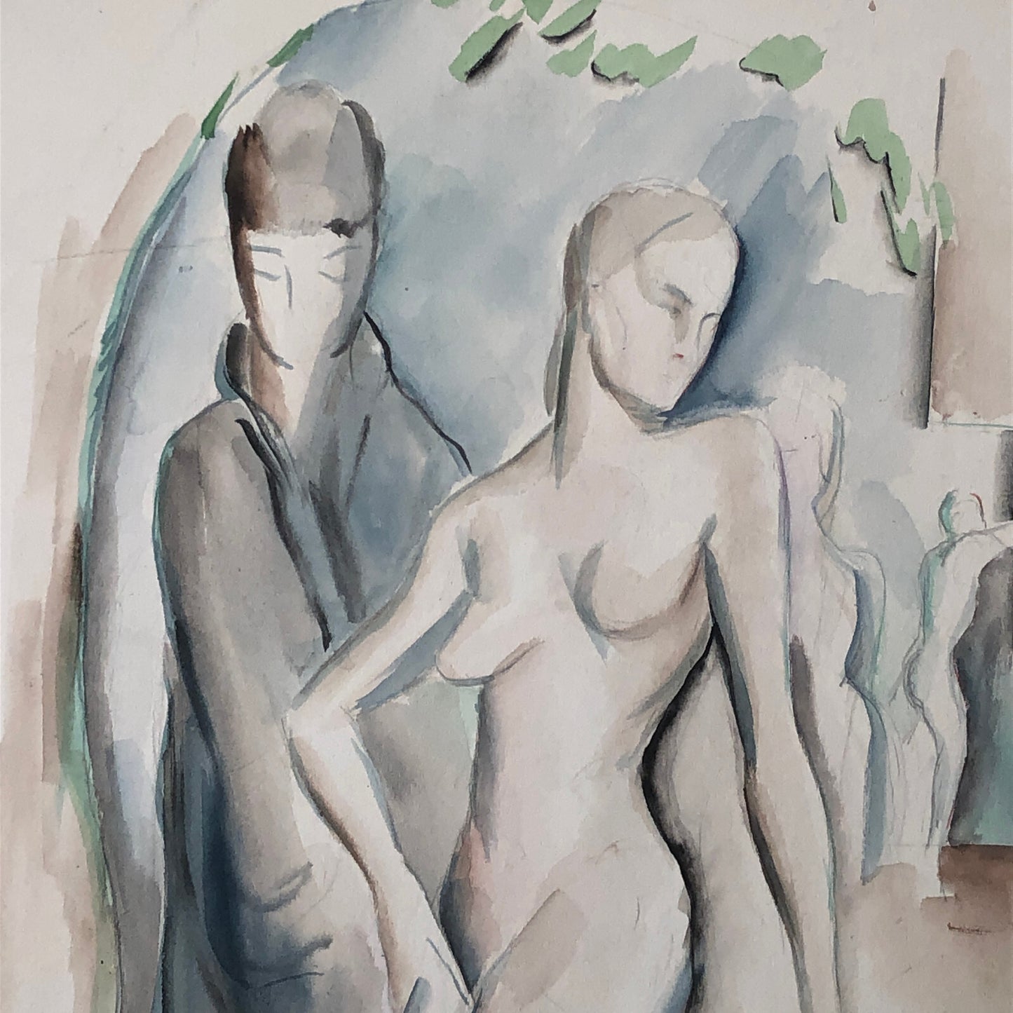 Vintage Painting Art Artwork Artist Arthur E Sudler Nude Woman Figures