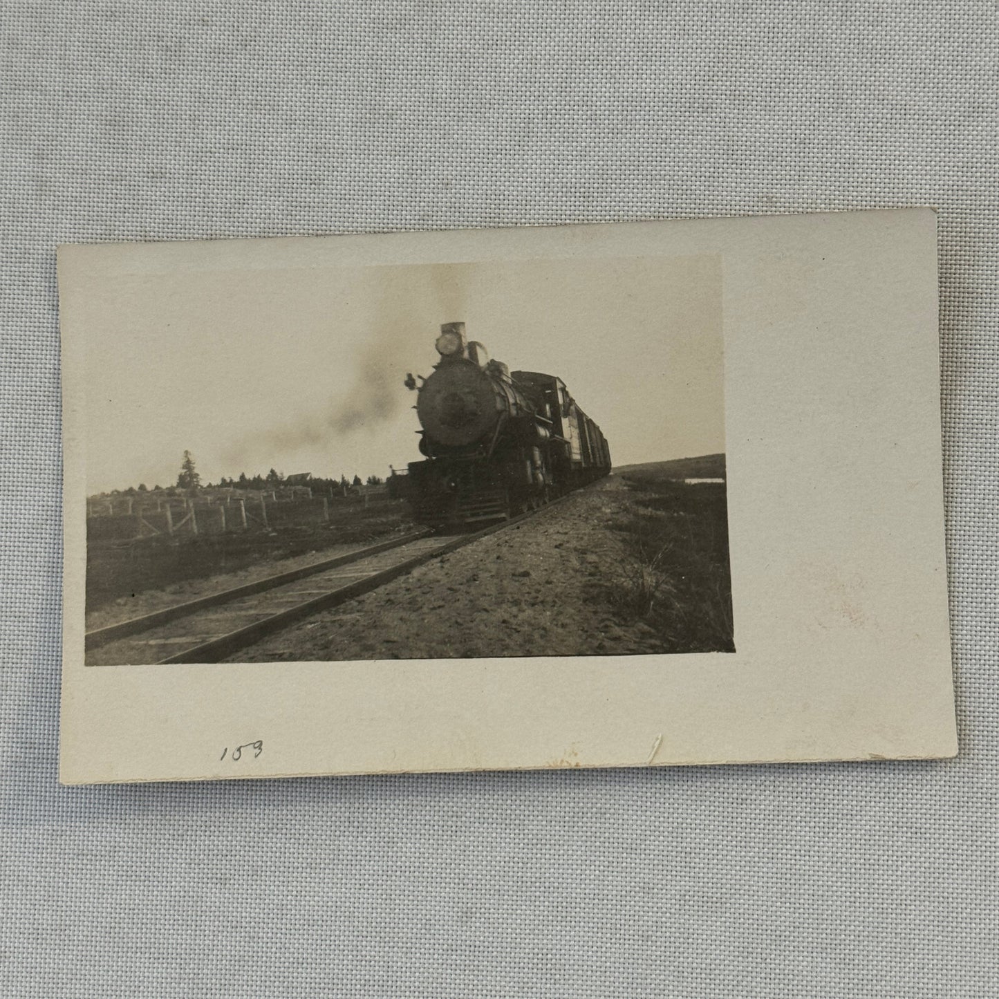 Vintage Train Locomotive Photo Photograph Railway Rail Real Photo Postcard RPPC