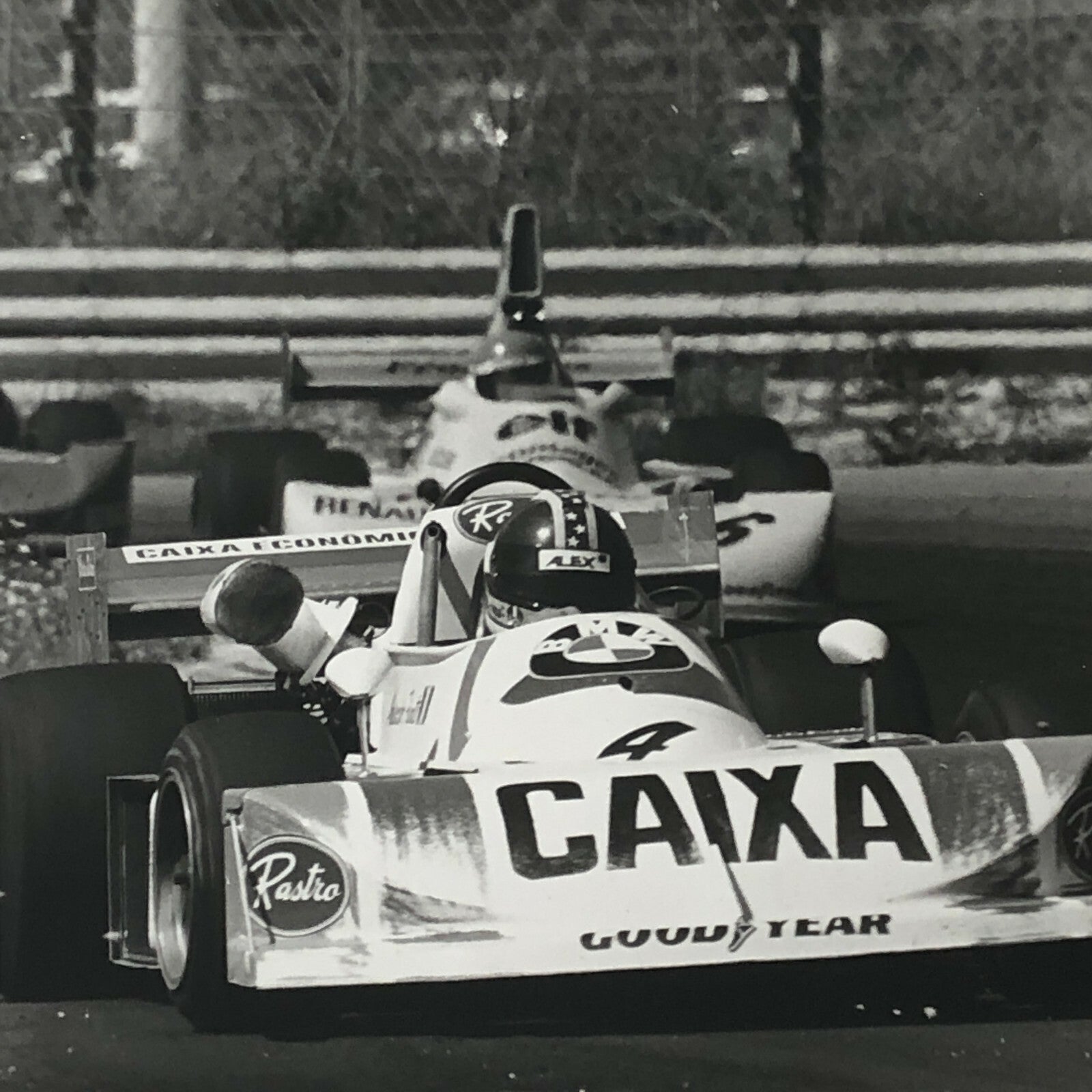 Vintage 1976 Formula 2 F2 Pergusa Grand Prix Racing Photo Photograph Ribeiro + 