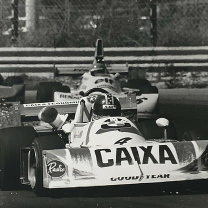 Vintage 1976 Formula 2 F2 Pergusa Grand Prix Racing Photo Photograph Ribeiro + 