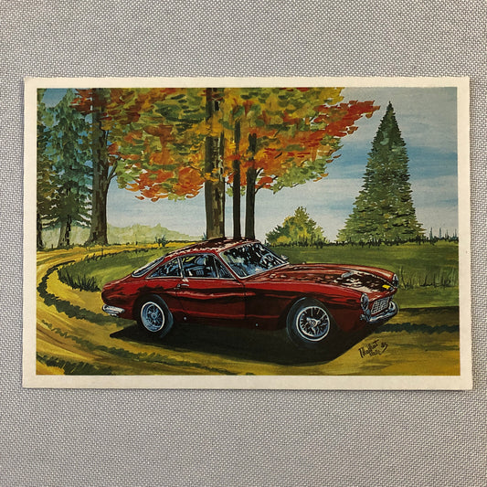 Ferrari 250 Lusso Illustration Art Postcard Post Card Alain Mathat
