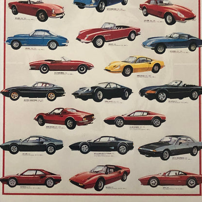 Ferrari Postcard Post Card 250 246 GT 288 GTO Mondial 412 512 BBi Daytona 275 +