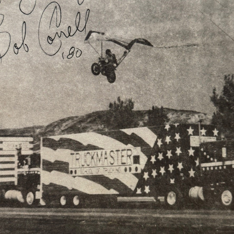 Motorcycle Stunt Man Bob Corell Crazy Correll Autograph Signed Photo Print