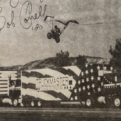 Motorcycle Stunt Man Bob Corell Crazy Correll Autograph Signed Photo Print