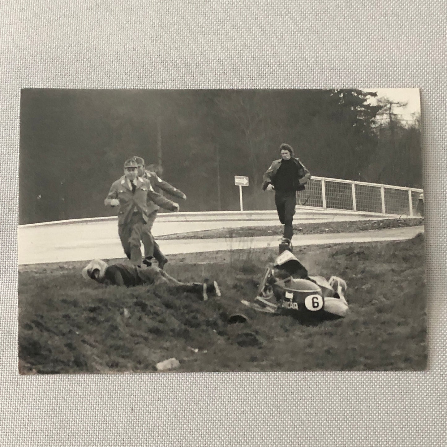 Motorcycle Sidecar Racing Crash Accident Photo Lot 4x German Rudi Kurth Dane Row