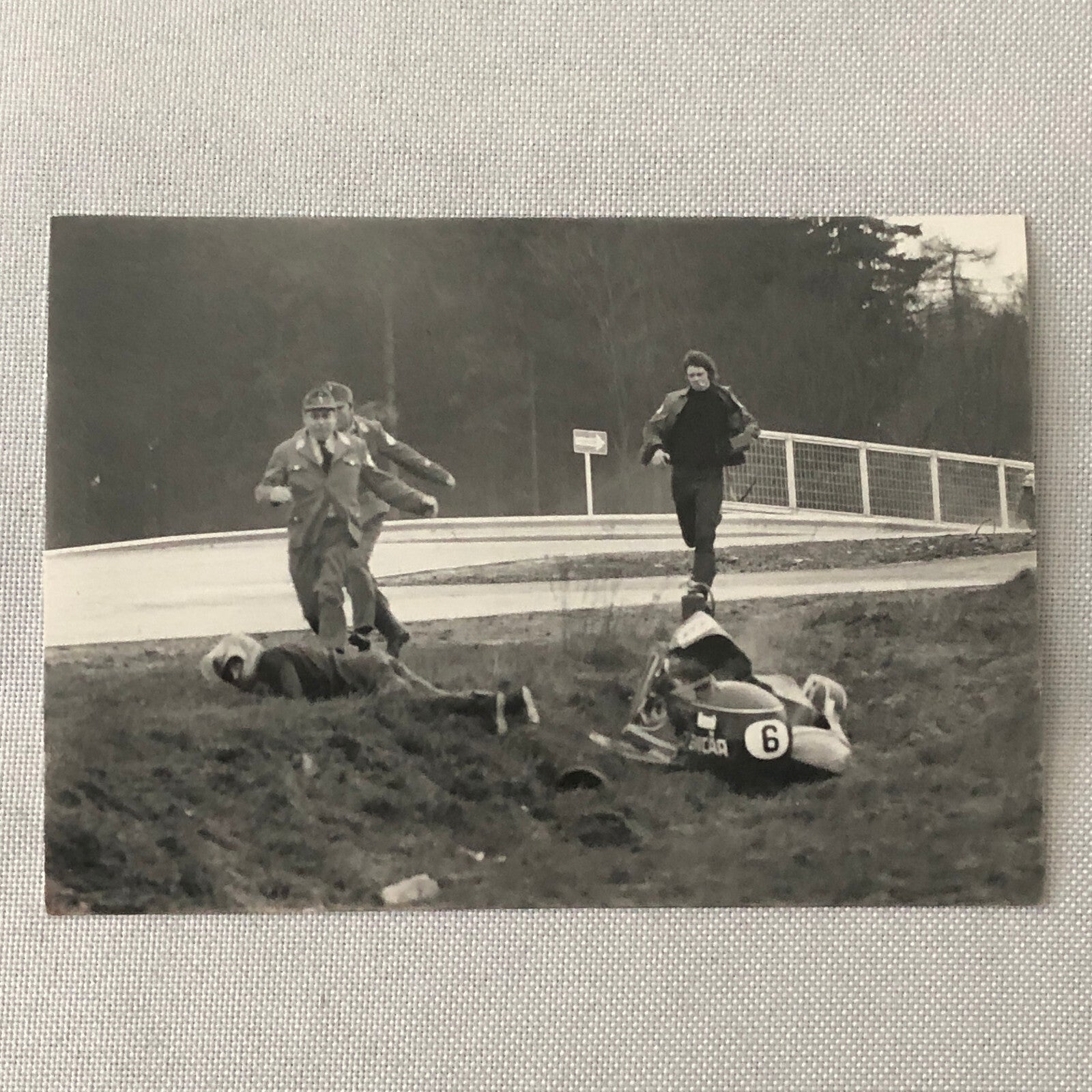 Motorcycle Sidecar Racing Crash Accident Photo Lot 4x German Rudi Kurth Dane Row
