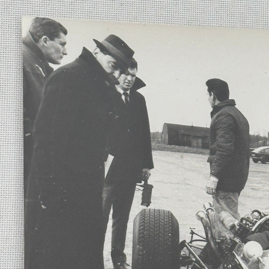 Vintage Racing Photograph John Cooper Maserati Car Ray Salvadori Driver Photo