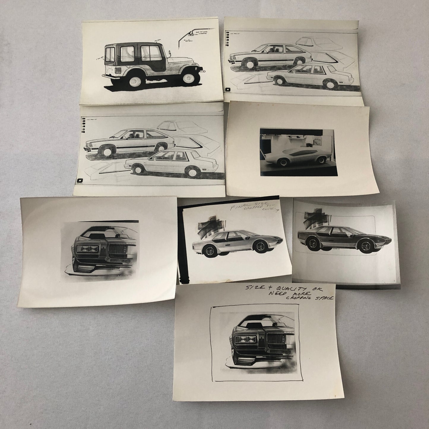 Vintage Car Automotive Design Photo Photograph Lot of 8x