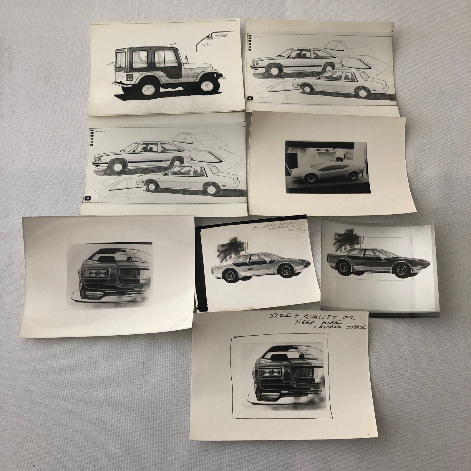 Vintage Car Automotive Design Photo Photograph Lot of 8x