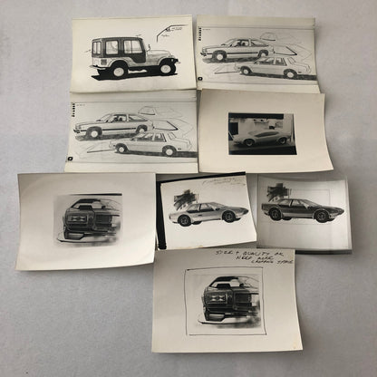 Vintage Car Automotive Design Photo Photograph Lot of 8x