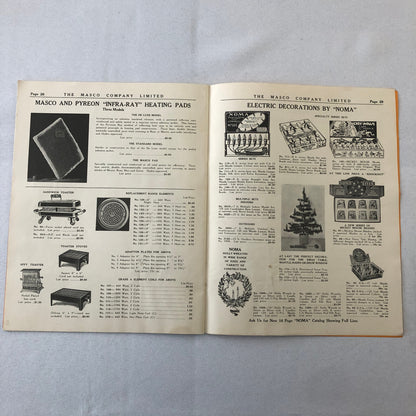 1936 1937 Masco Appliance Catalog Brochure Refrigerator Washing Maching Vacuum +