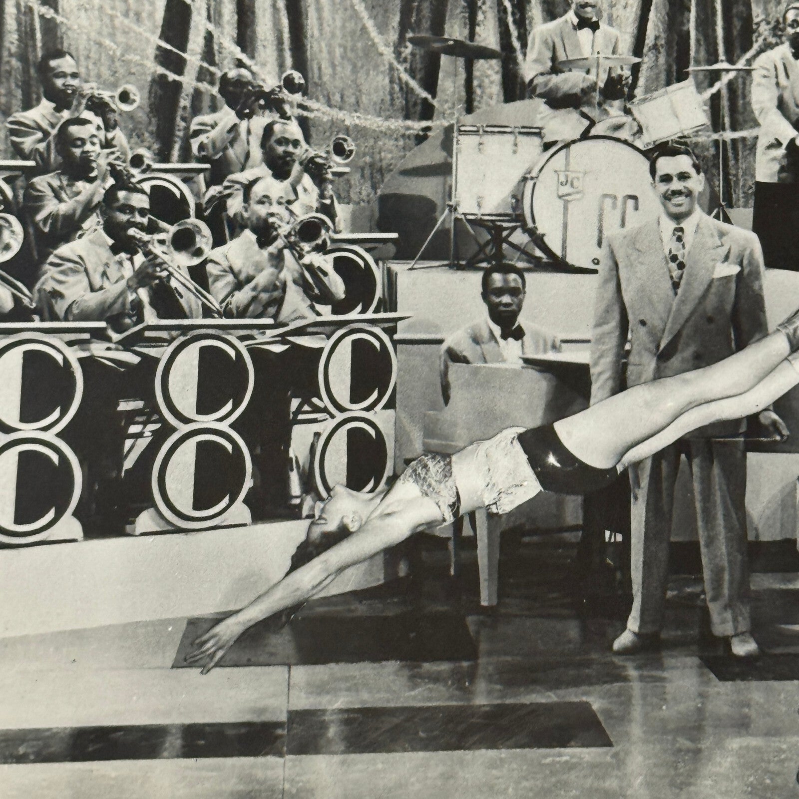 Vintage Circus Rollerskating Roller Skate Performer Big Band Photo Photograph