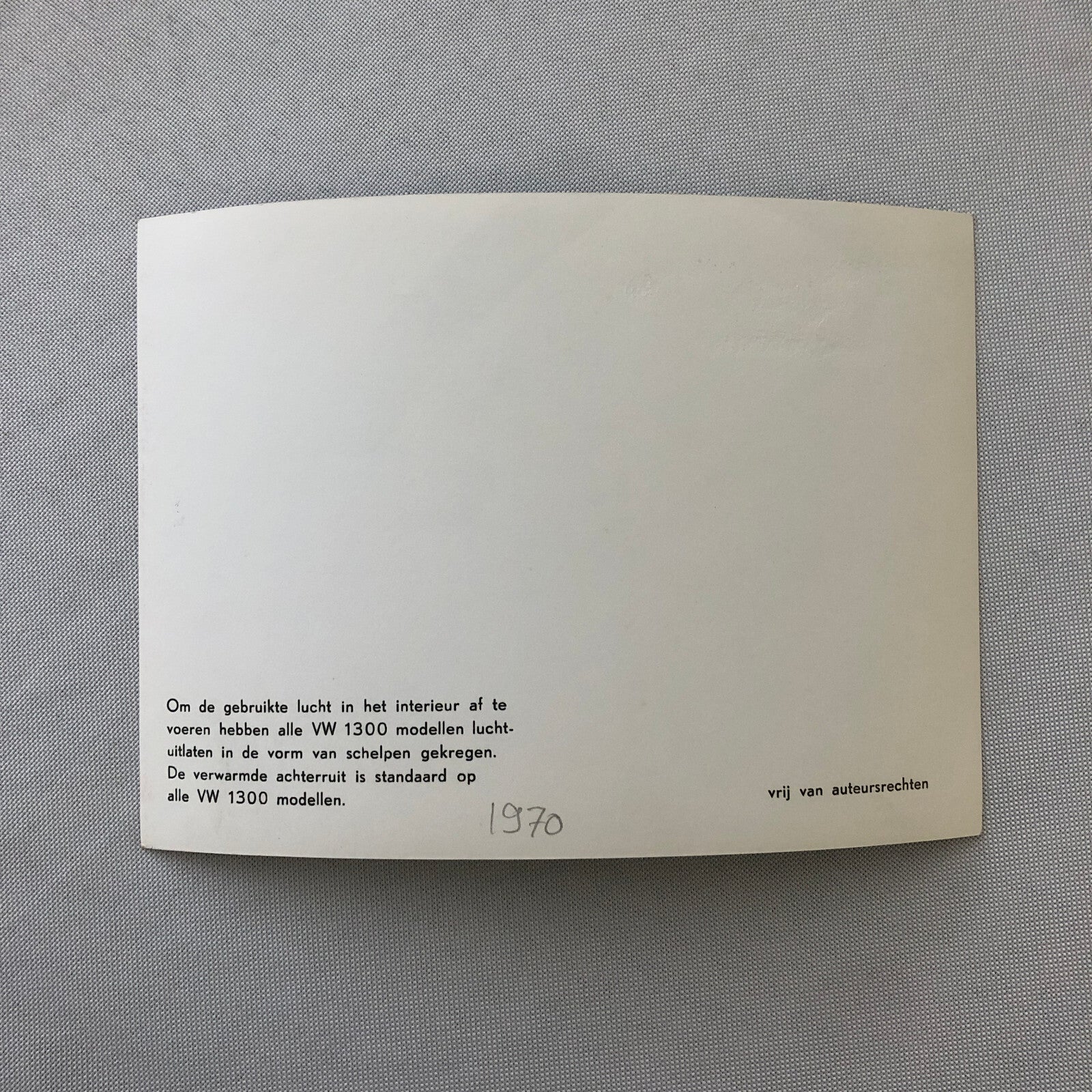 Vintage Volkswagen VW Beetle Factory Press Photo Photograph DUTCH Caption 1970