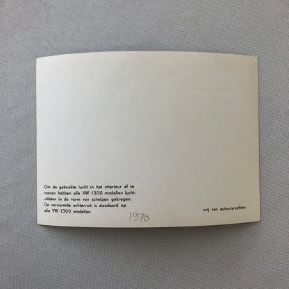 Vintage Volkswagen VW Beetle Factory Press Photo Photograph DUTCH Caption 1970