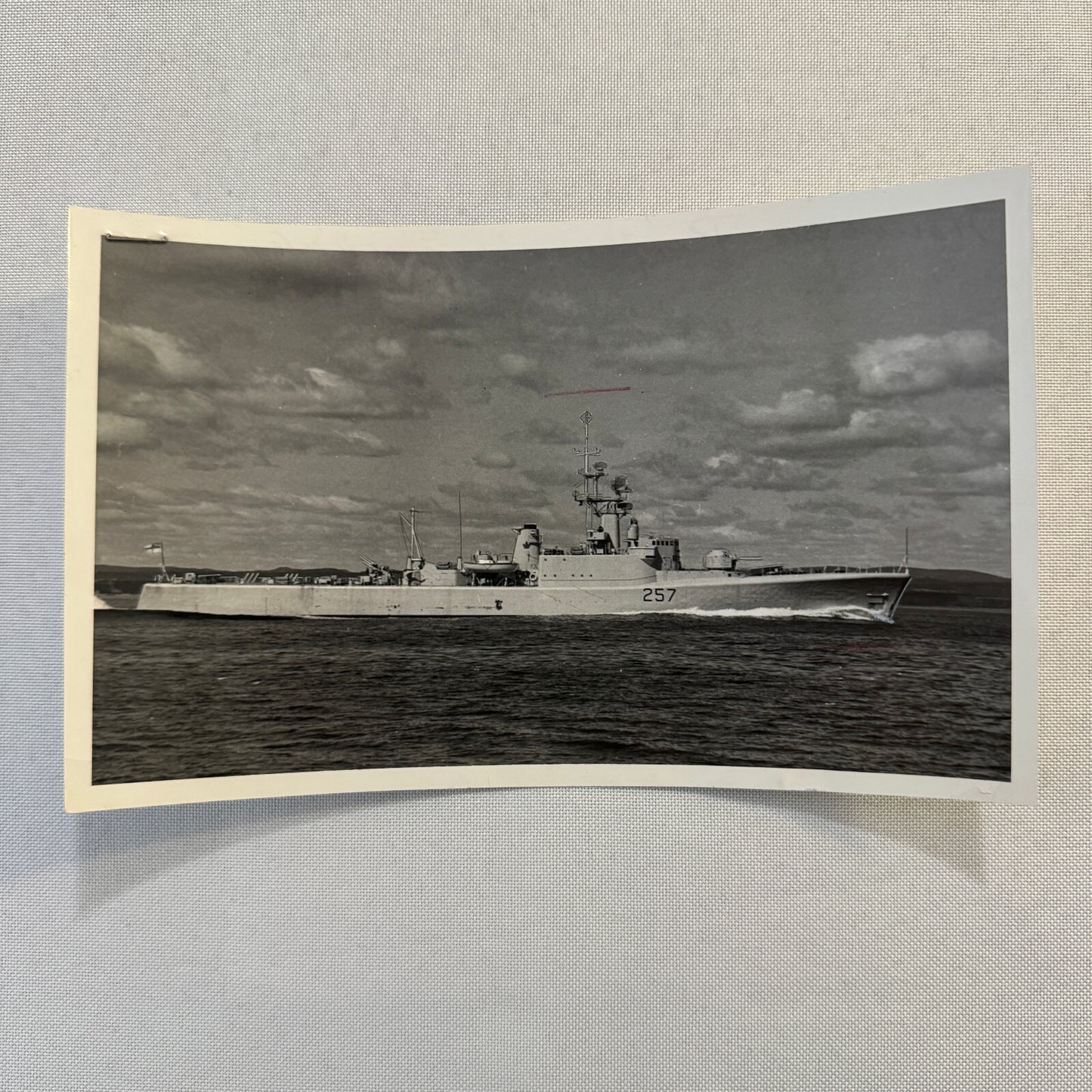 Vintage Royal Canadian Navy Ship Photograph Photo HMCS Restigouche Destroyer