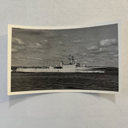 Vintage Royal Canadian Navy Ship Photograph Photo HMCS Restigouche Destroyer