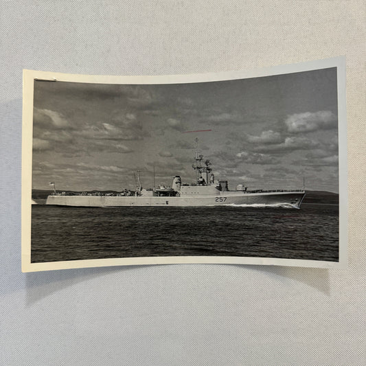Vintage Royal Canadian Navy Ship Photograph Photo HMCS Restigouche Destroyer
