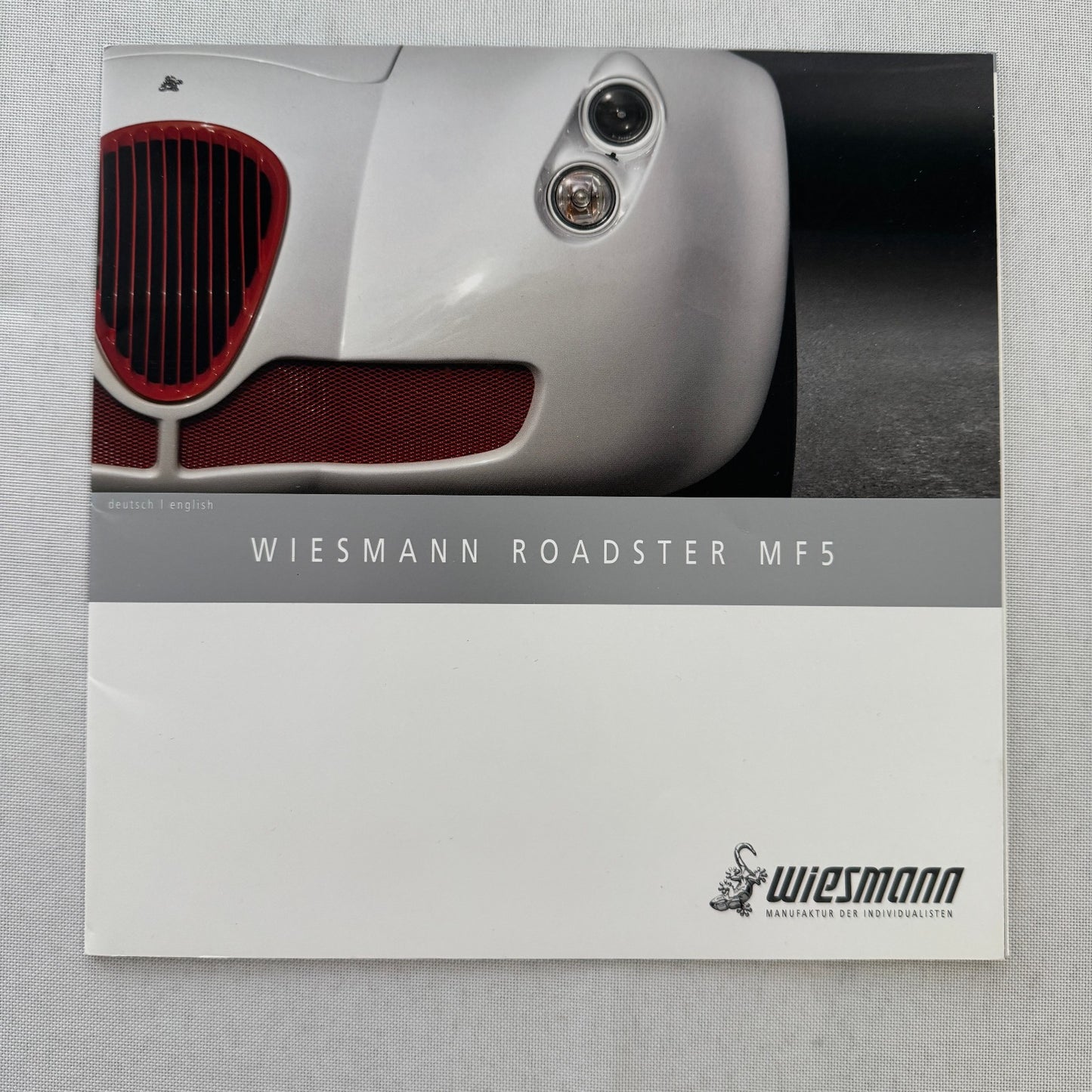2009 Wiesmann Roadster MF5 Brochure Catalog Sports Car GERMAN Text