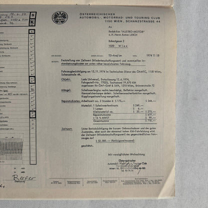 1974 Lada Universal Car Road Test Sales Brochure Catalog German Text Vintage