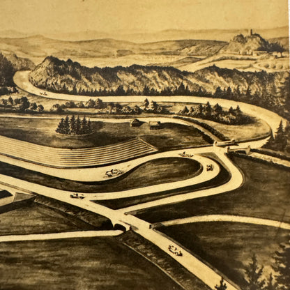 Vintage Nurburgring Race Track Postcard Post Card German Germany Posted