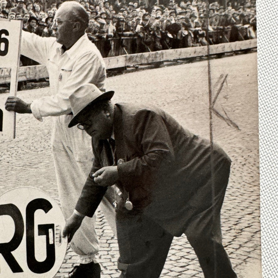 Vintage Car Racing Motorsport Photo Photograph Print Unidentified Officials