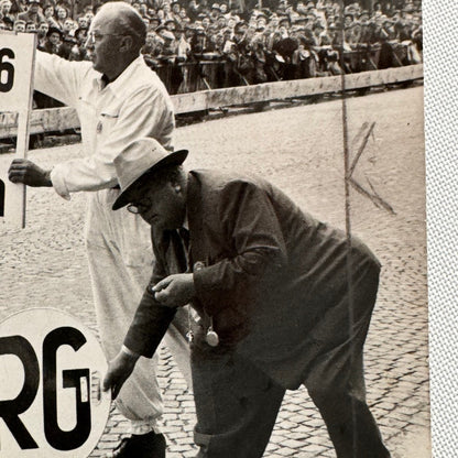 Vintage Car Racing Motorsport Photo Photograph Print Unidentified Officials