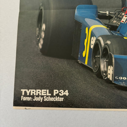 Tyrrel P34 Renault ELF Racing Car Jody Scheckter Poster