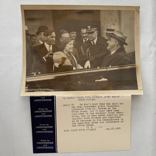 Franklin Roosevelt FDR United States President Press Photo 1933 Photograph Car