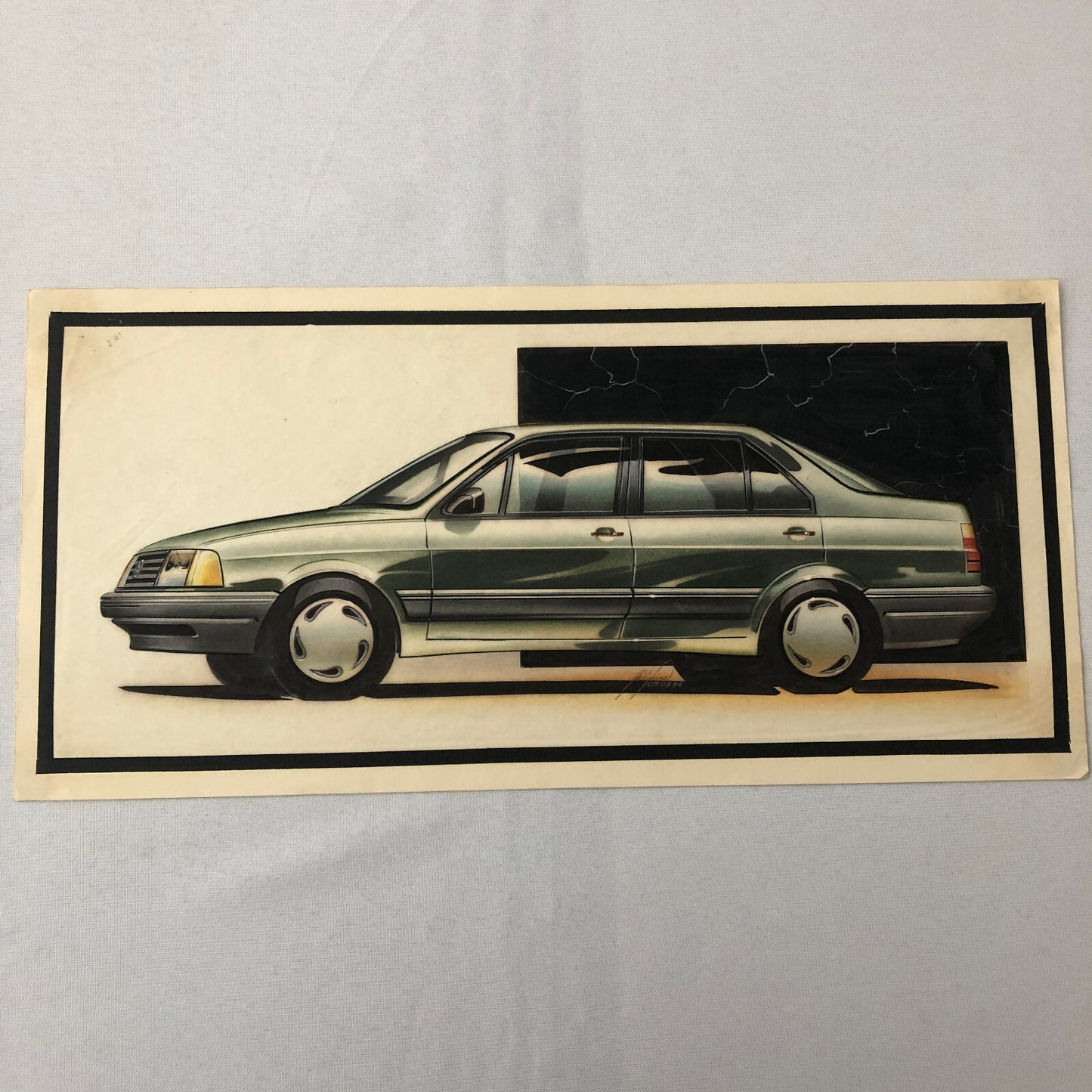 Volkswagen VW Concept Car Illustration Design Drawing Sketch Art Jetta ?