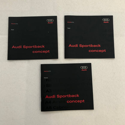2009 Audi Sportback Concept Car Press Kit Photo CD Box