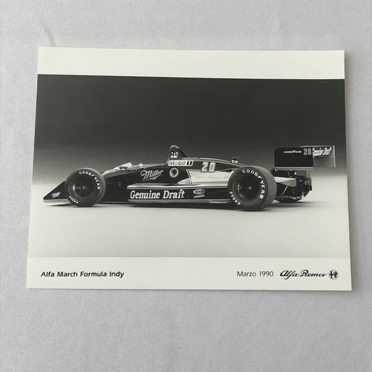 Vintage Indy Indianapolis Racing Photo Photograph Alfa Romeo March Formula 1990