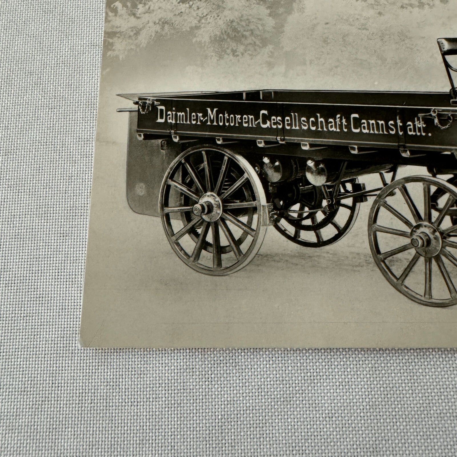 1896 Daimler Truck Mercedes Benz Factory Photo Postcard Post Card