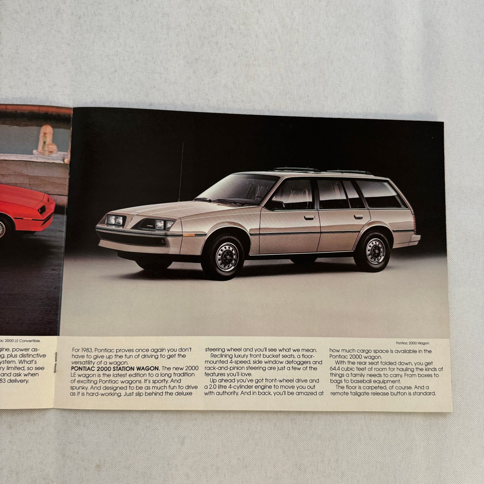 1983 Pontiac 2000 Car Sales Brochure Catalog Convertible Coupe Sedan Hatch Wagon