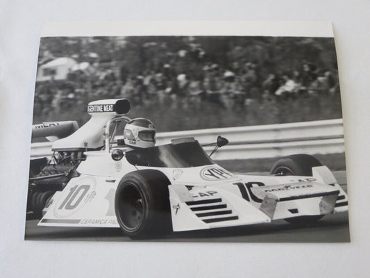 Vintage 1973 US Grand Prix Racing Photograph Photo - Carlos Reutemann Brabham 