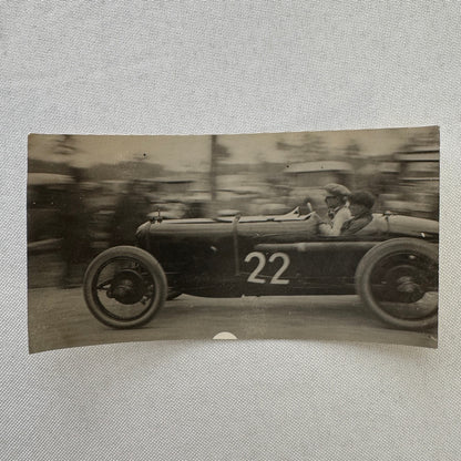 Vintage Racing Driver in Car Photo Photograph Antique Amazing Image