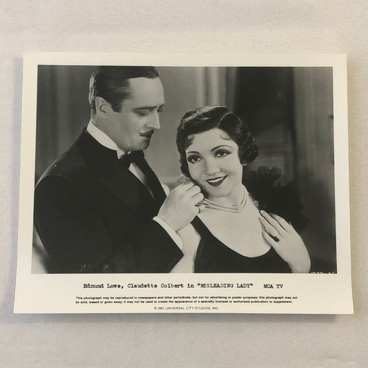 Vintage Movie Press Photo Photograph Misleading Lady Claudette Colbert +