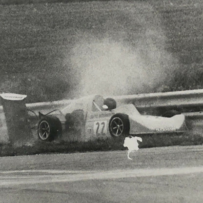 Vintage Racing Car Crash Photo Photograph Print 1974