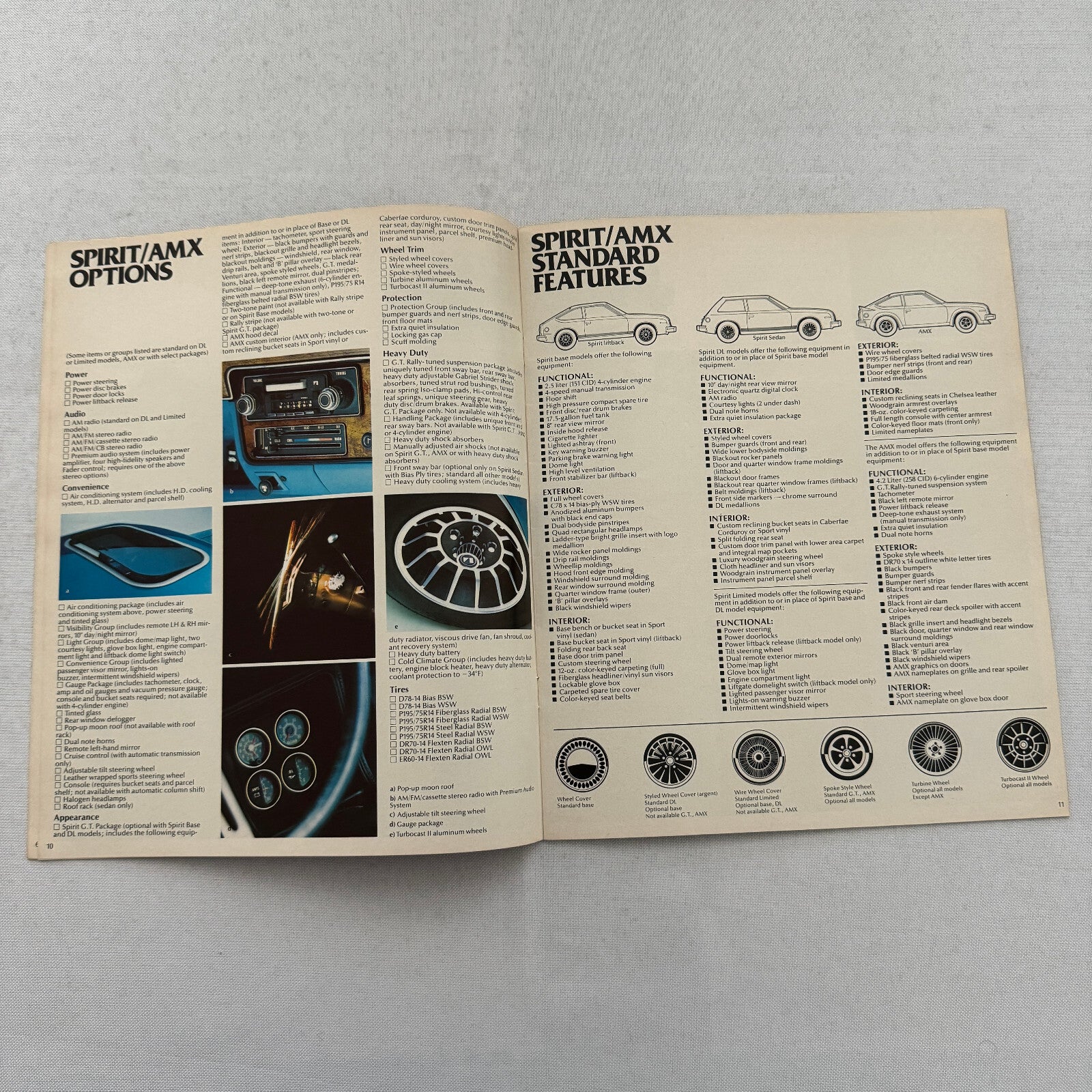 1980 AMC Car Sales Brochure Catalog AMC Spirit AMX Concord Pacer Eagle 4WD