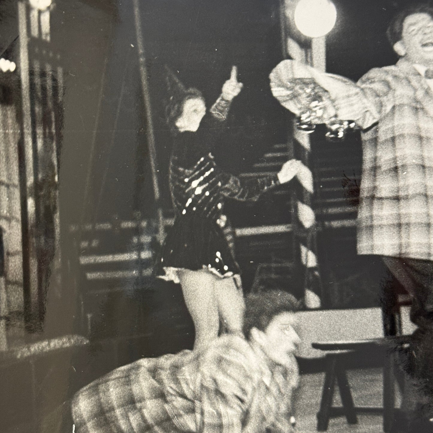 Circus Roller Skating Act Photo Photograph Print Vintage 3 Miehes