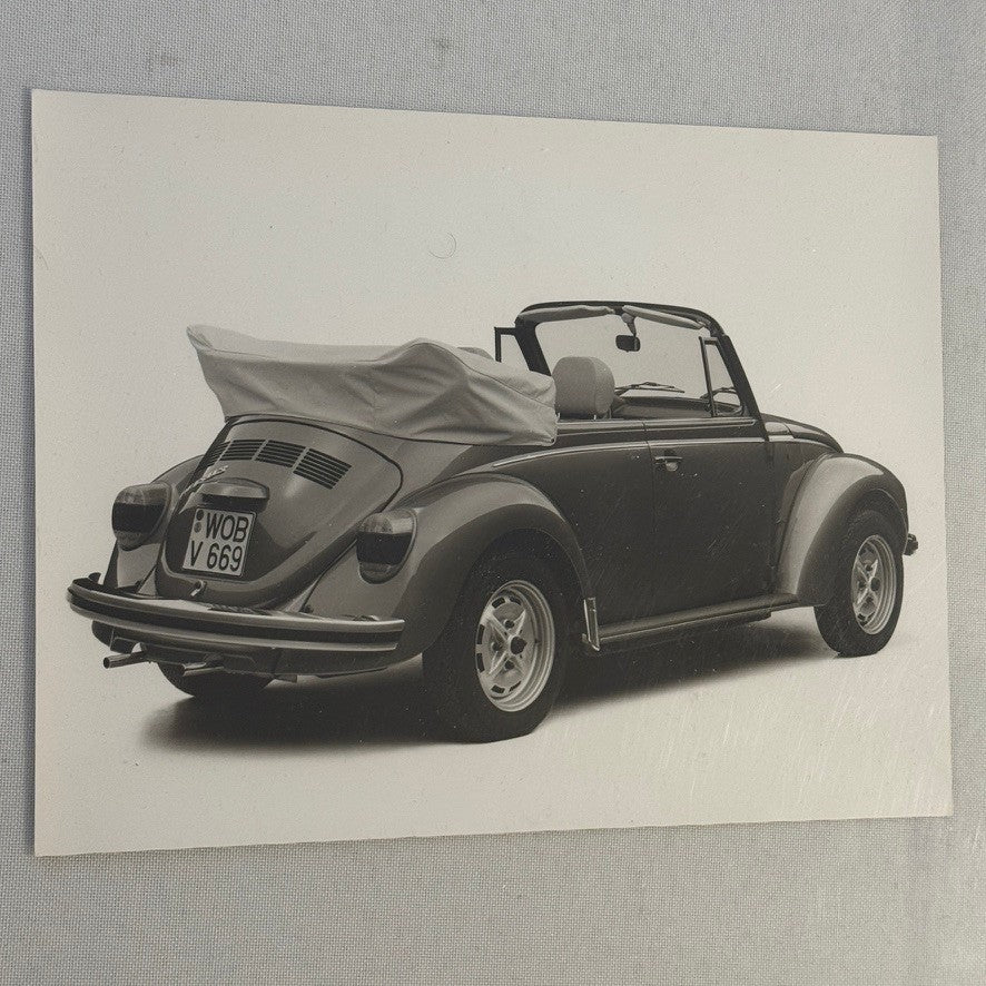 Vintage Volkswagen Beetle Convertible VW Bug Car Photo Photograph Cabriolet