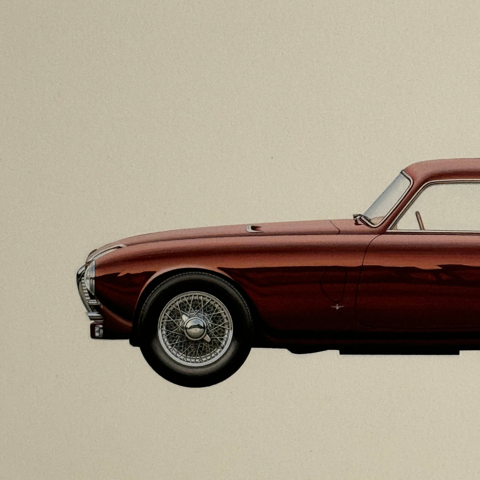 Pegaso Z-102 Coupe Touring Superleggera Car Illustration Art Drawing Hand Drawn