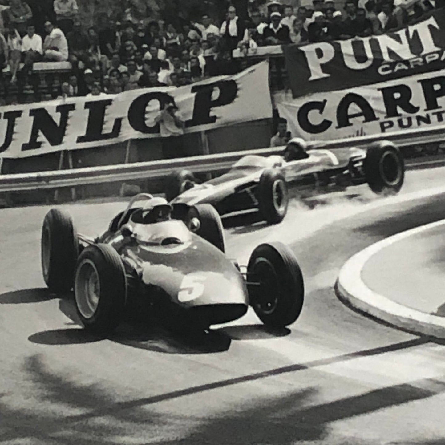 Vintage Racing Photo Photograph Monaco Grand Prix Bruce McLaren Richie Ginther