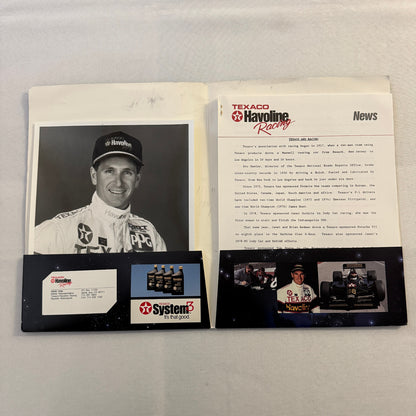 1990 Texaco Racing Team Indy CART Press Kit Brochure Photos Dominic Dobson