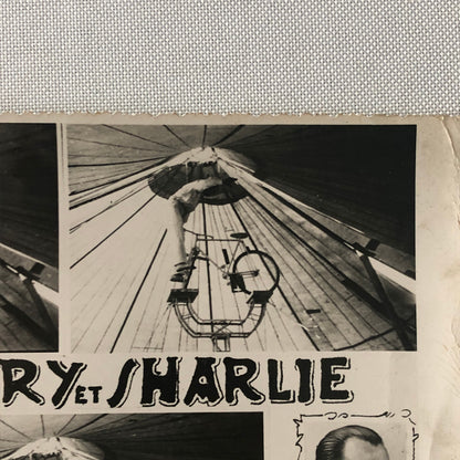 Circus Bicycle Balancing Acrobat Acrobatic Act Photo Photograph Vintage European